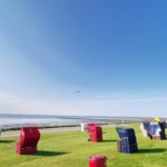 Badestrand im Sommer in Friedrichskoog